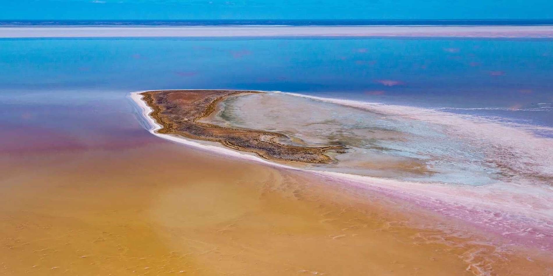 Distant view of Lake Eyre