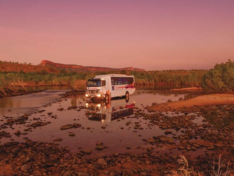 4WD driving in El Questro Pentecost River, Kimberley Australia